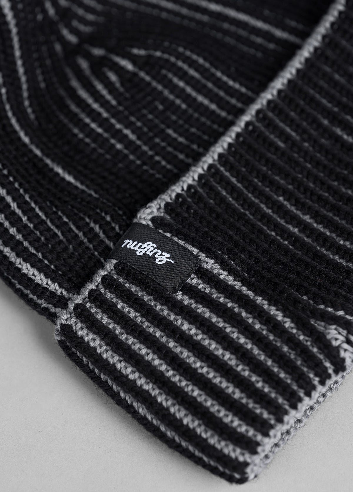 BLACK MERINO COTTON BEANIE