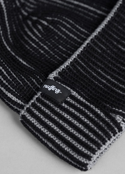 BLACK MERINO COTTON BEANIE