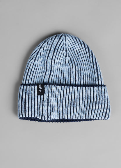 BLUE MERINO COTTON BEANIE