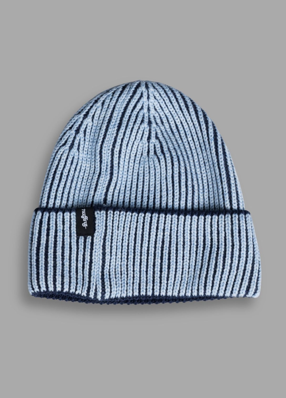 BLUE MERINO COTTON BEANIE