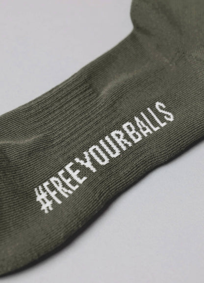OLIVE PALM SOCKS