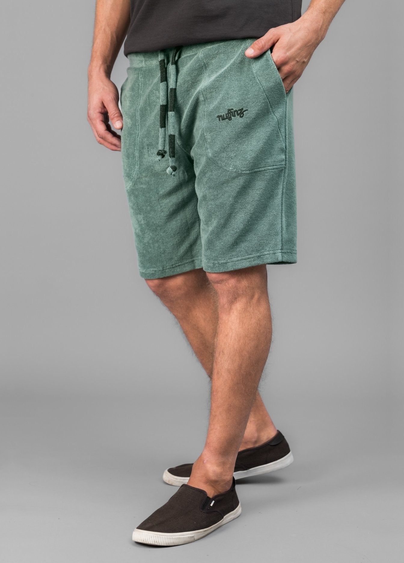 MALLARD GREEN TOWEL SHORTS
