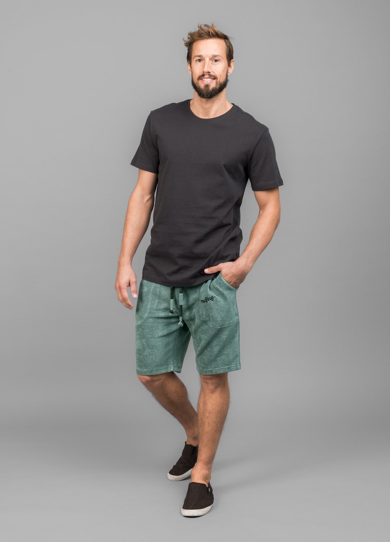 MALLARD GREEN TOWEL SHORTS