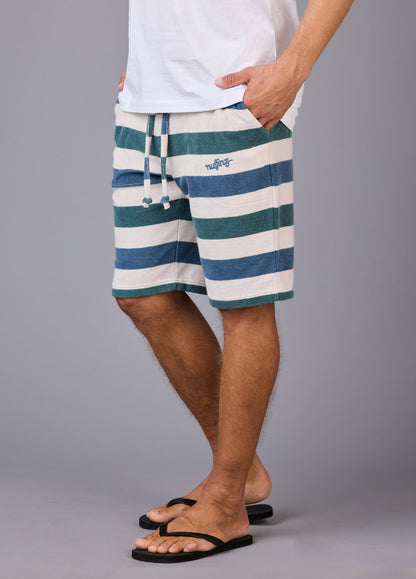 OAT MILK BLUE MIRAGE TOWEL SHORTS ST