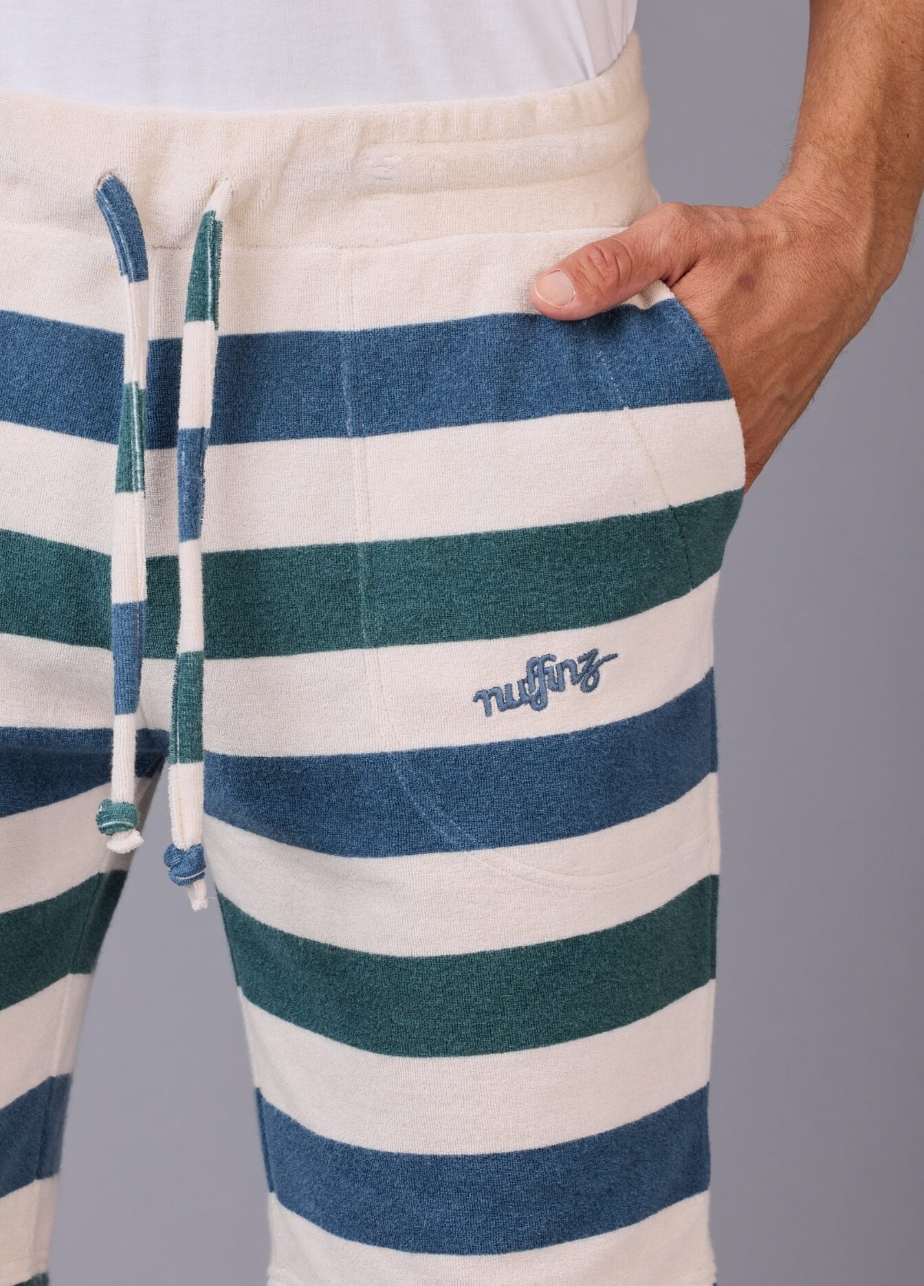 OAT MILK BLUE MIRAGE TOWEL SHORTS ST