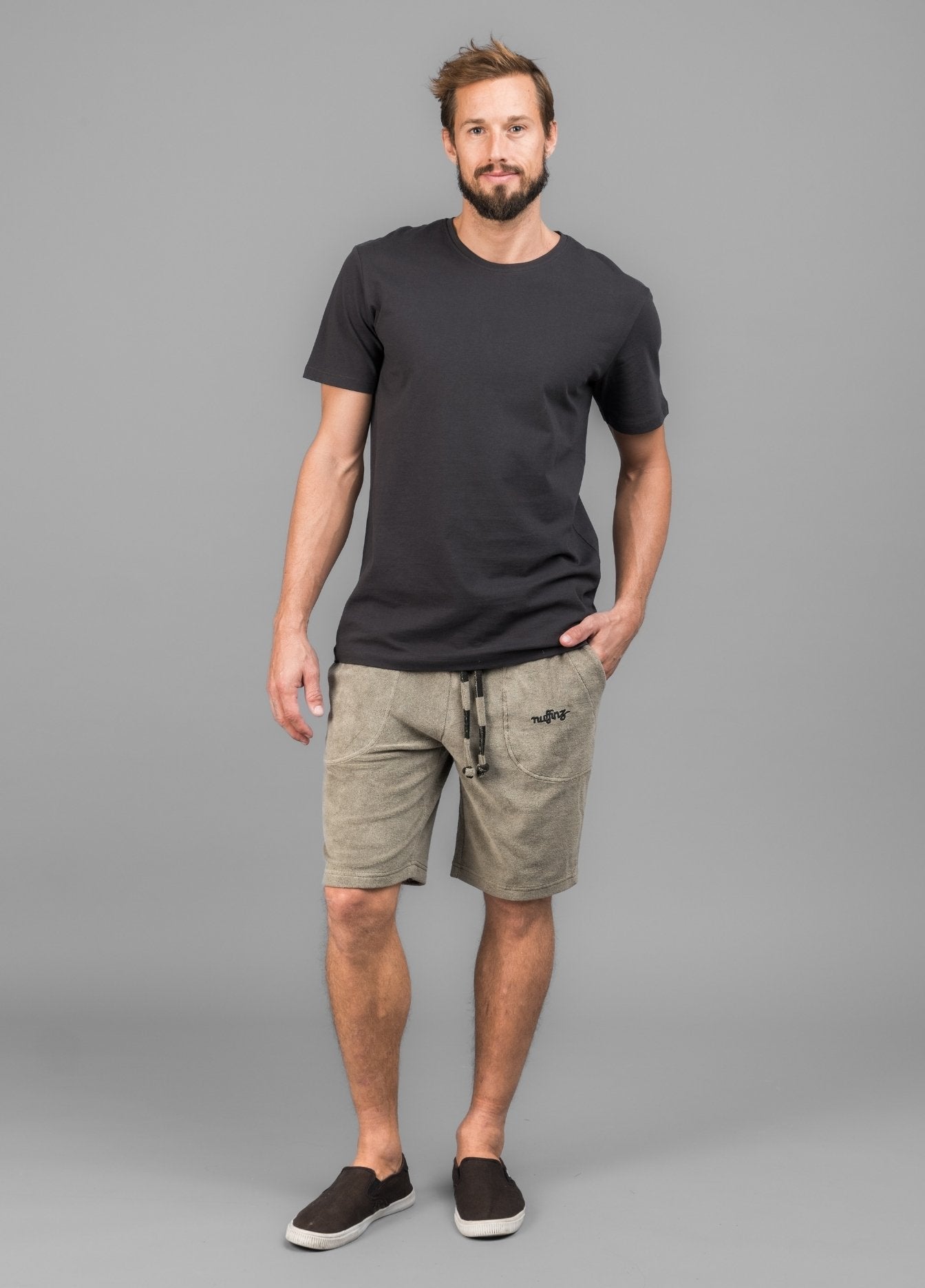 SMOKEY OLIVE TOWEL SHORTS