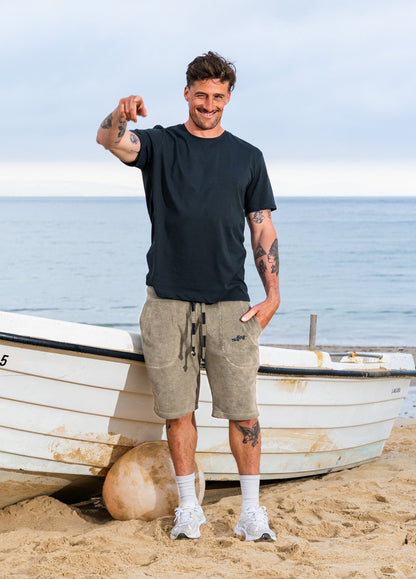 SMOKEY OLIVE TOWEL SHORTS
