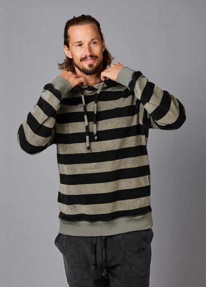 SMOKEY OLIVE TOWEL HOODIE ST