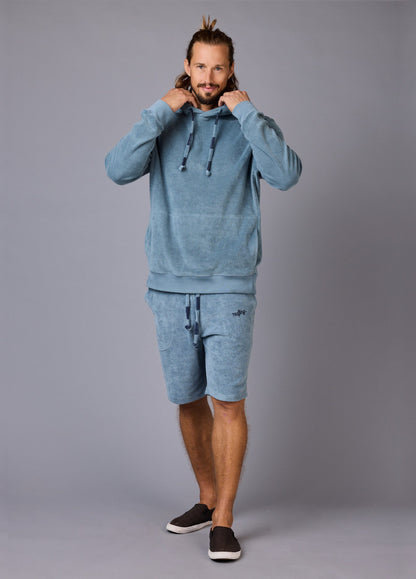 MIRAGE BLUE TOWEL SHORTS